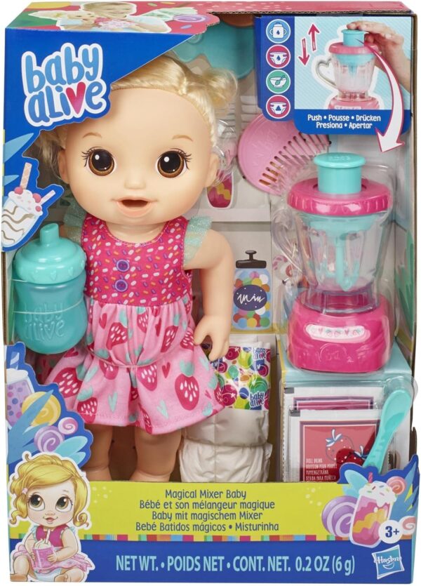 Baby Alive Batidos mágicos Rubia come y hace chichi y popó - Imagen 9