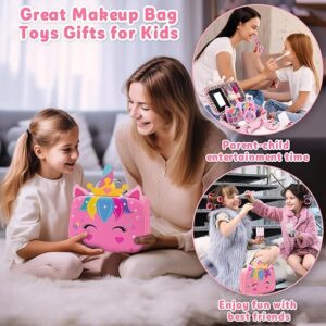 Baúl acolchado de maquillaje Unicornio rosado no tóxico e hipoalergénico