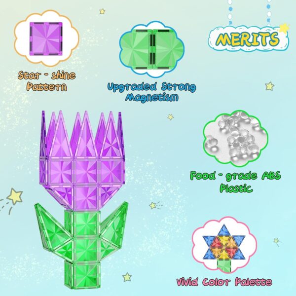 Bloques magnéticos para armar x60 piezas - Imagen 3