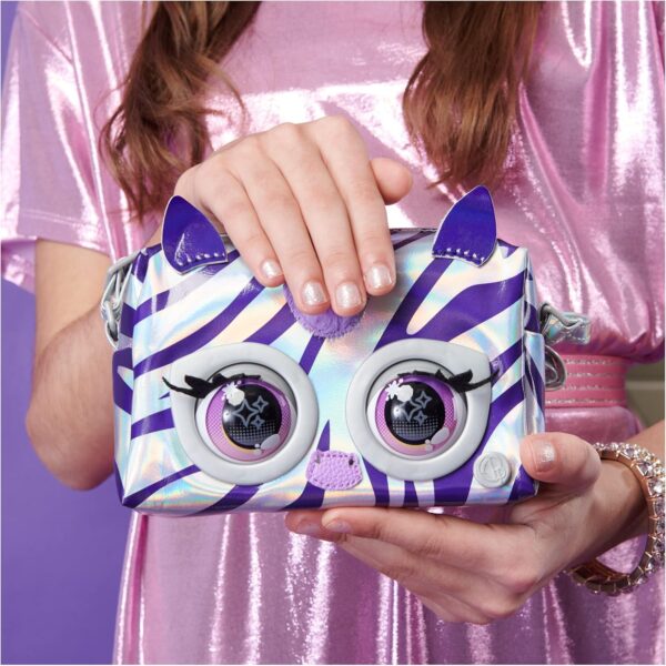Bolso Purse Pet Zebra metalizada parpadea con sonidos - Imagen 3
