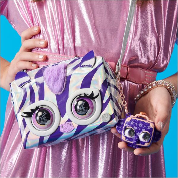 Bolso Purse Pet Zebra metalizada parpadea con sonidos - Imagen 7