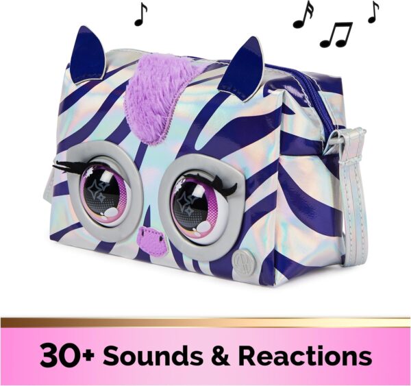 Bolso Purse Pet Zebra metalizada parpadea con sonidos - Imagen 8