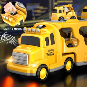 Camión de construcción 5 en 1 carritos a tracción con luces y sonidos