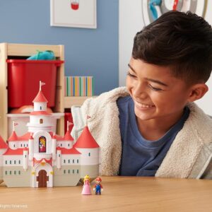 Castillo de Mario Bros portátil con 2 figuras