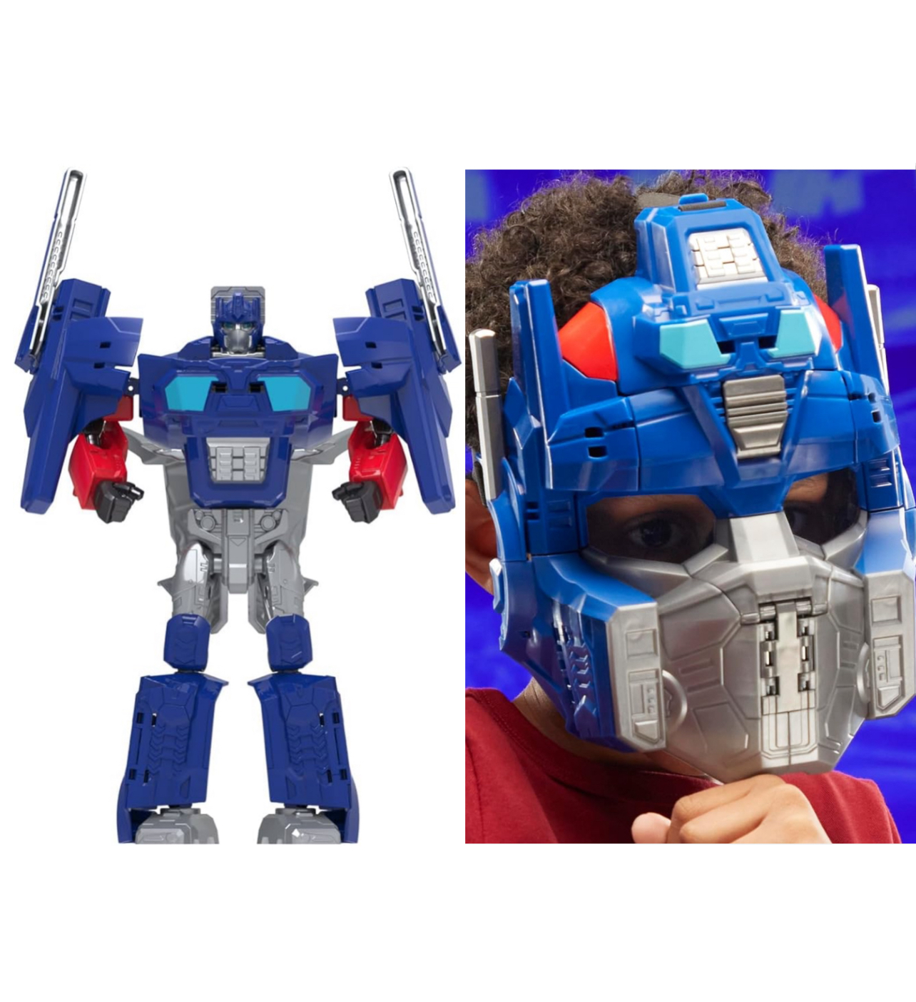 Transformers Optimus Prime 2 en 1 robot y máscara