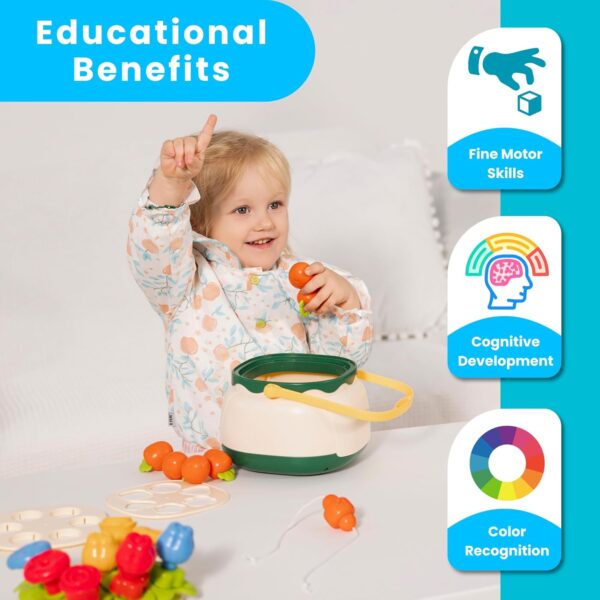 Juguete de huerto Montessori apiñamiento y clasificación - Imagen 5