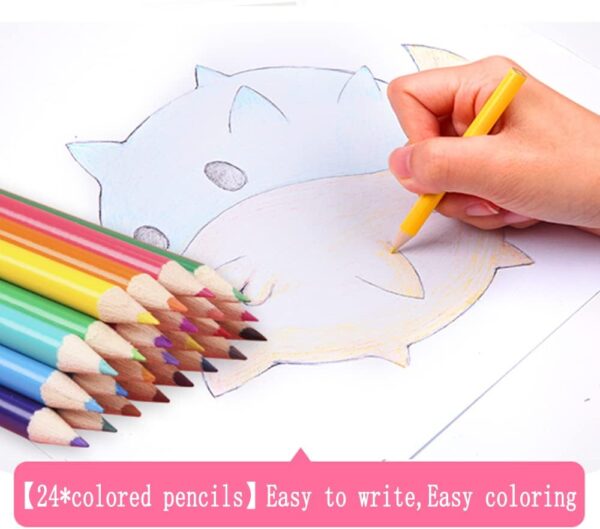 Kit de arte con colores, crayones, marcadores y acuarelas - Imagen 2
