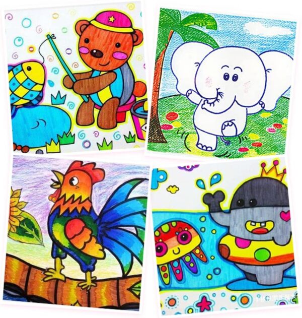 Kit de arte con colores, crayones, marcadores y acuarelas - Imagen 6