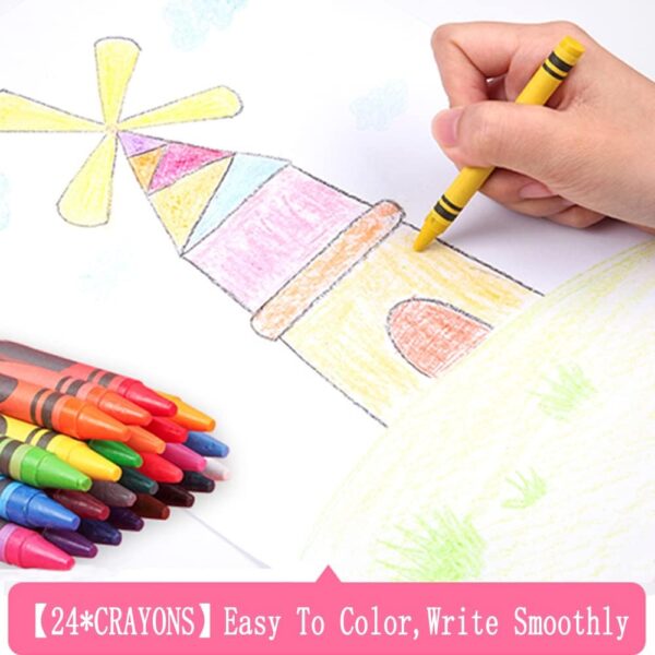 Kit de arte con colores, crayones, marcadores y acuarelas - Imagen 7