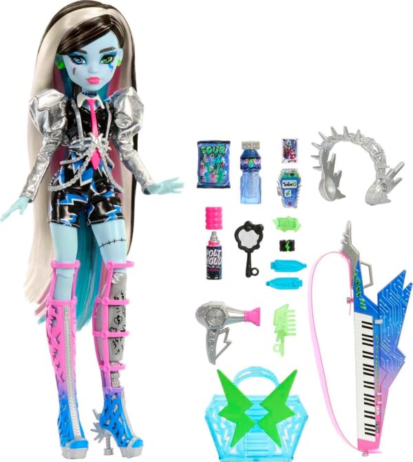 Monster High Frankie Stein Rockstar con instrumento - Imagen 2