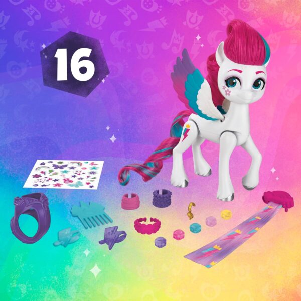 My Little Pony Zipp Storm de 13cm para peinar con 16 piezas - Imagen 6