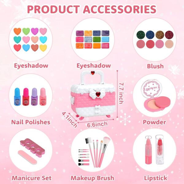 Neceser en pasta de maquillaje y uñas diseño ovalado rosa no tóxico e hipoalergénico - Imagen 2