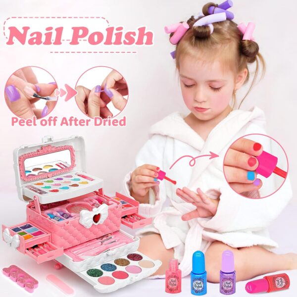 Neceser en pasta de maquillaje y uñas diseño ovalado rosa no tóxico e hipoalergénico - Imagen 5