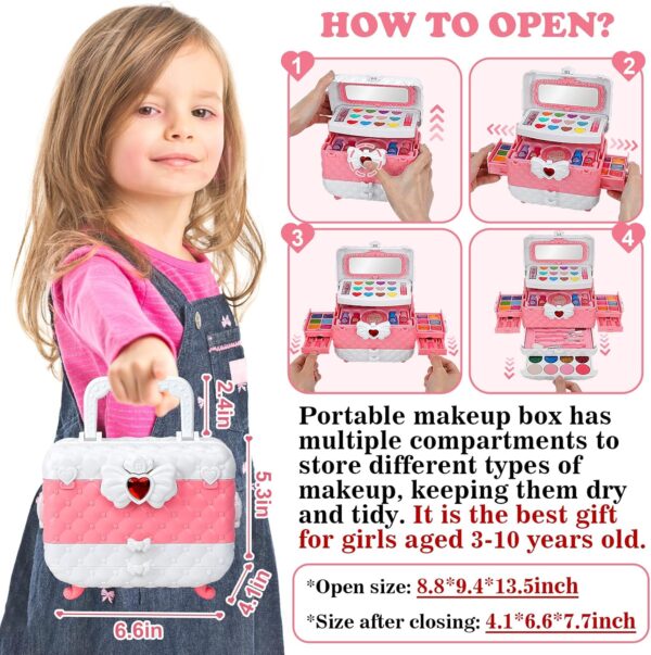Neceser en pasta de maquillaje y uñas diseño ovalado rosa no tóxico e hipoalergénico - Imagen 8