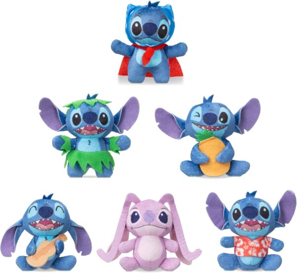 Paquete de 6 figuras mini Stitch de felpa - Imagen 3