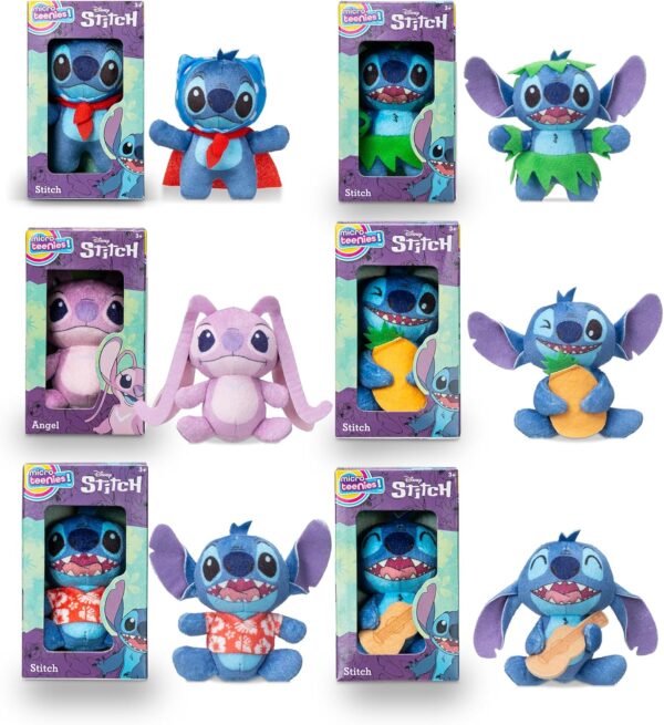 Paquete de 6 figuras mini Stitch de felpa - Imagen 7
