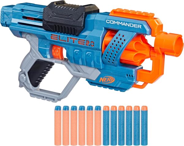 Pistola Nerf Elite 2.0 Commander RD-6 con 12 dardos - Imagen 6