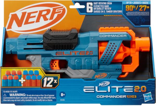 Pistola Nerf Elite 2.0 Commander RD-6 con 12 dardos - Imagen 8
