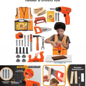 Set de herramientas para niños con taladro eléctrico de pilas