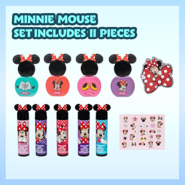 Set de maquillaje labiales y esmaltes Minnie Mouse no tóxico e hipoalergénico - Imagen 3