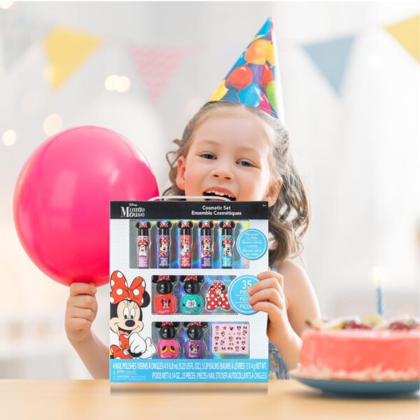 Set de maquillaje labiales y esmaltes Minnie Mouse no tóxico e hipoalergénico - Imagen 4
