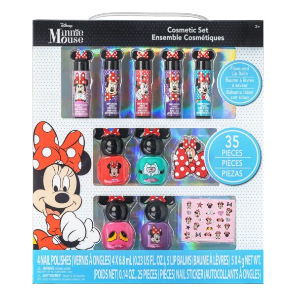 Set de maquillaje labiales y esmaltes Minnie Mouse no tóxico e hipoalergénico - Imagen 9