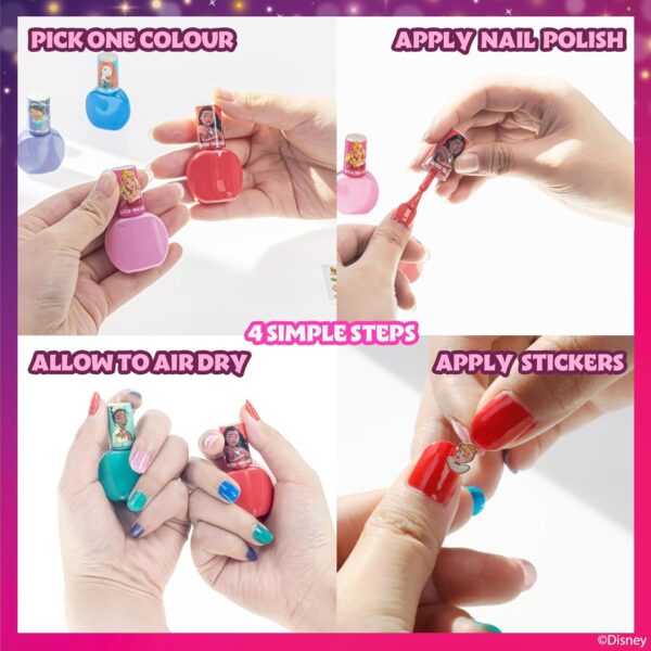 Set de maquillaje labiales y esmaltes Princesas Disney no tóxico e hipoalergénico - Imagen 4