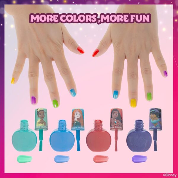 Set de maquillaje labiales y esmaltes Princesas Disney no tóxico e hipoalergénico - Imagen 8