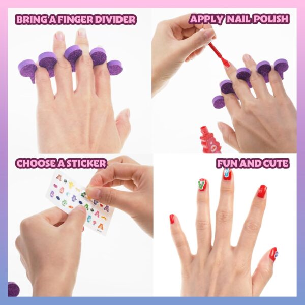 Set x15 esmaltes Ositos Cariñositos con stickers y separador - Imagen 2