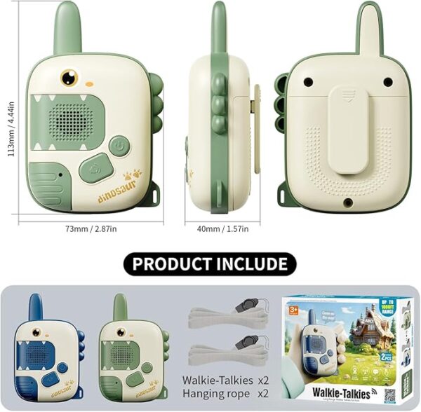 Walkie-Talkie x2 dinosaurios de largo rango - Imagen 4