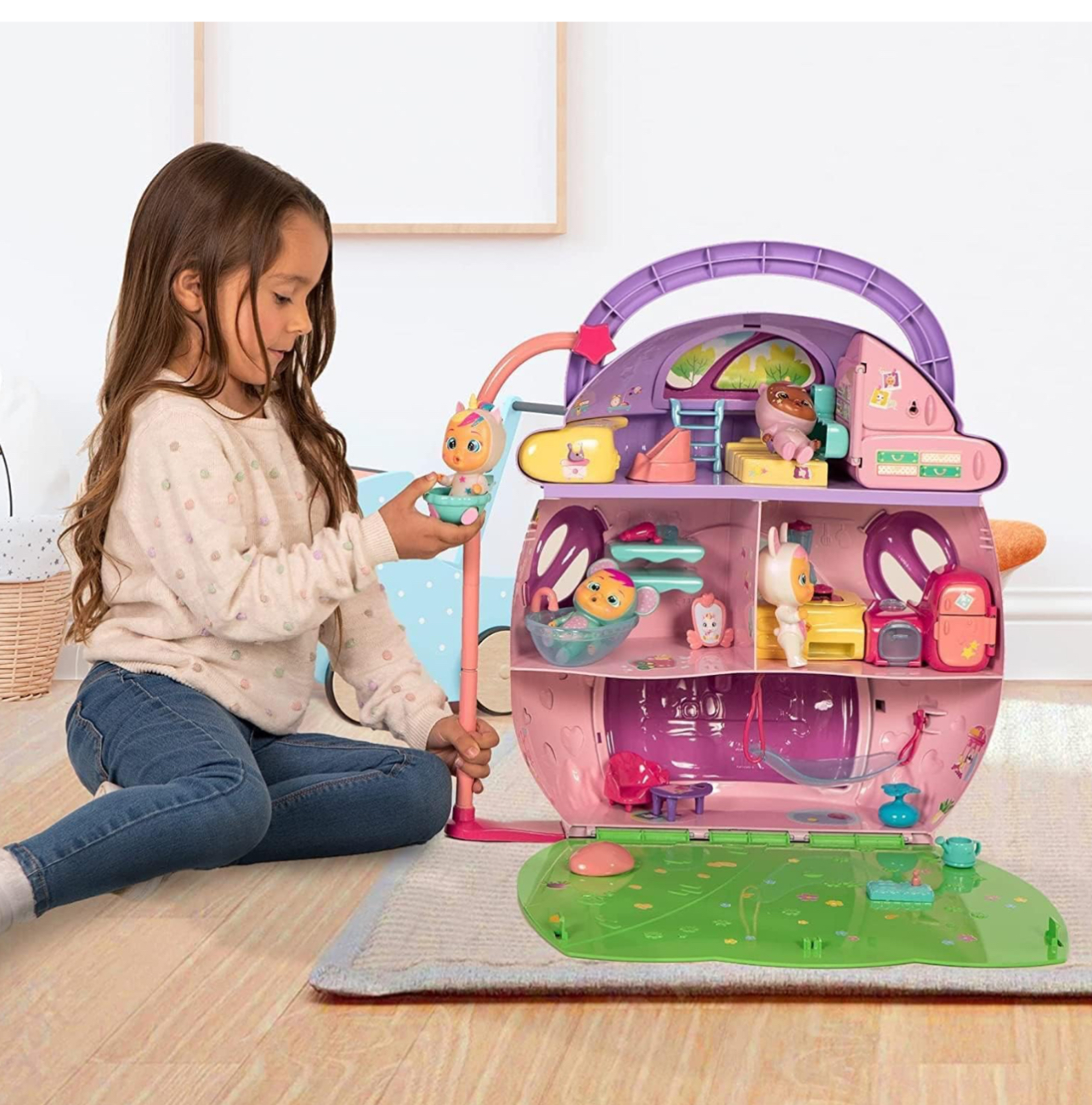 Mega casa de Dreamy Cry babies con 3 pisos, luces, sonidos y muñeca exclusiva - Imagen 2