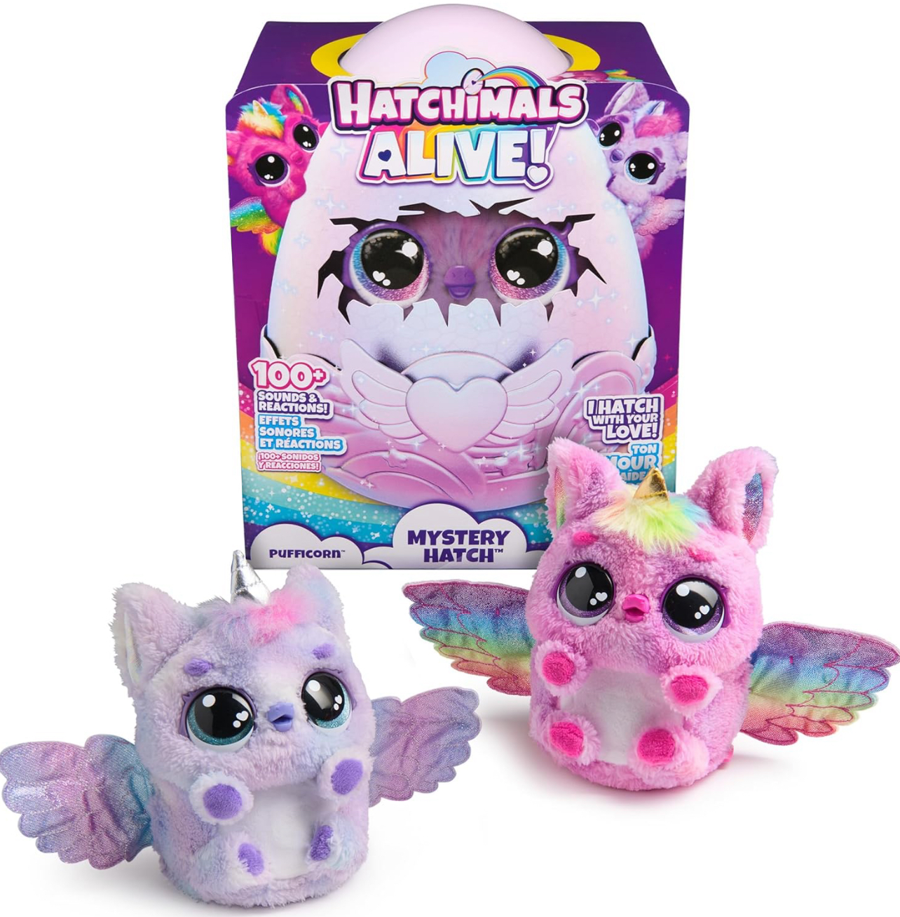 Hatchimals Alive Huevo sorpresa con niebla, luces, sonidos y 100 reacciones