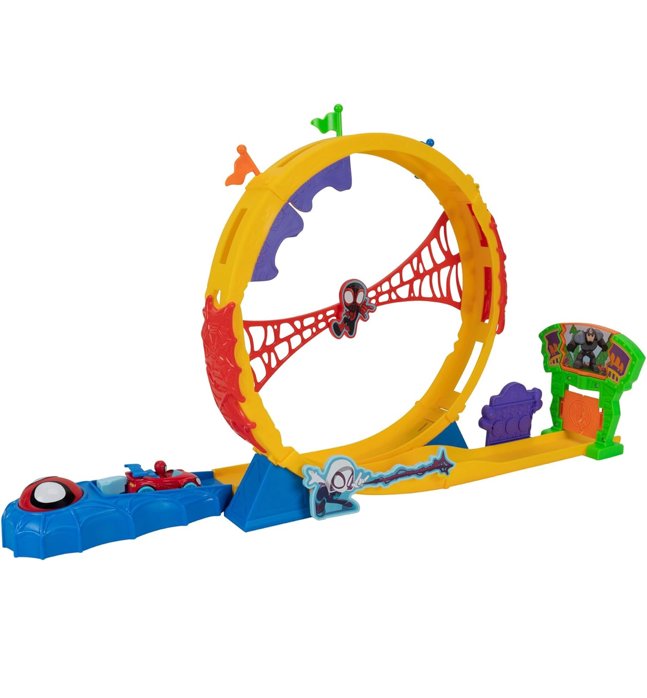 Spidey pista de carreras súper Loop con lanzador y vehículo