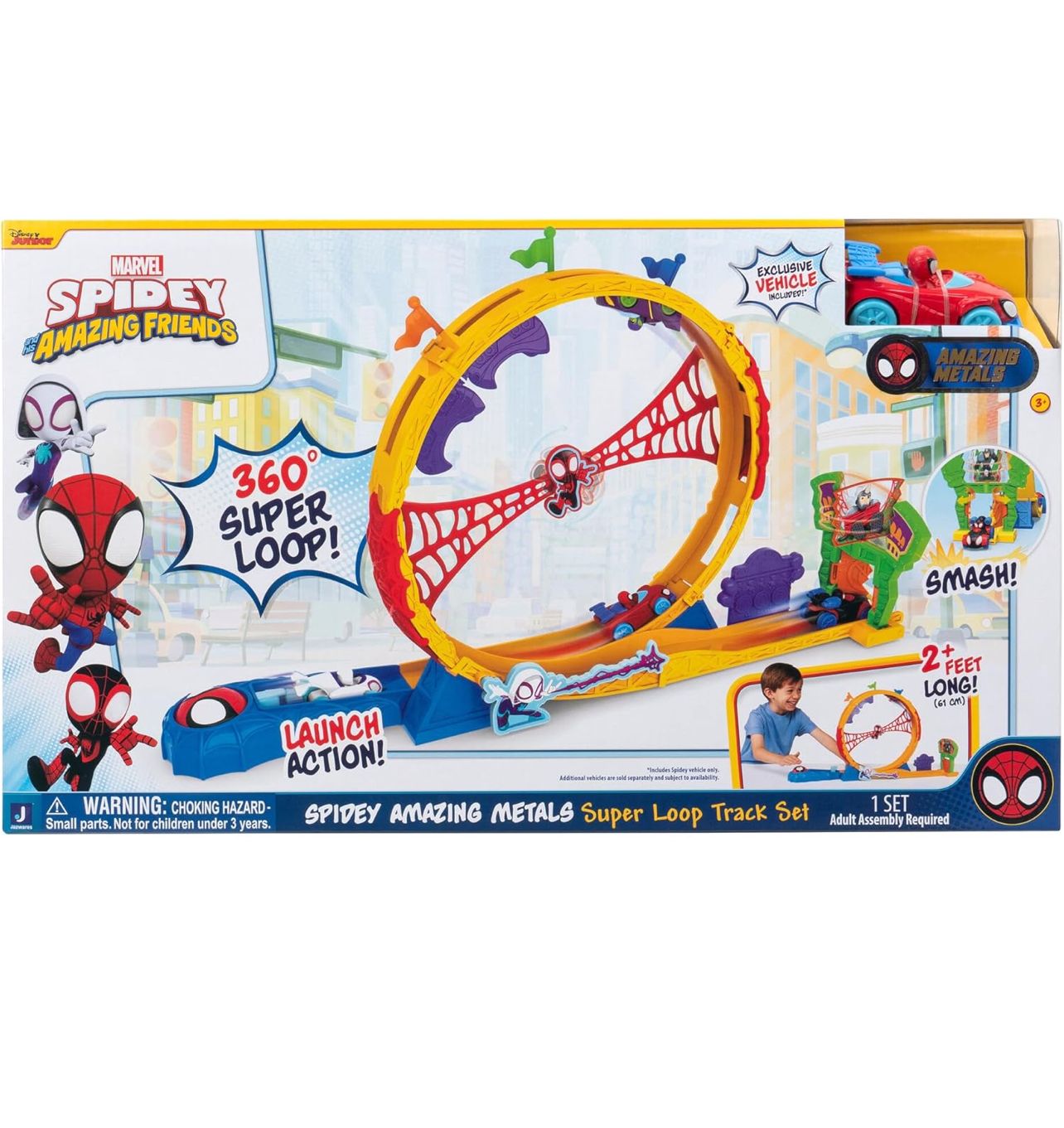Spidey pista de carreras súper Loop con lanzador y vehículo - Imagen 4