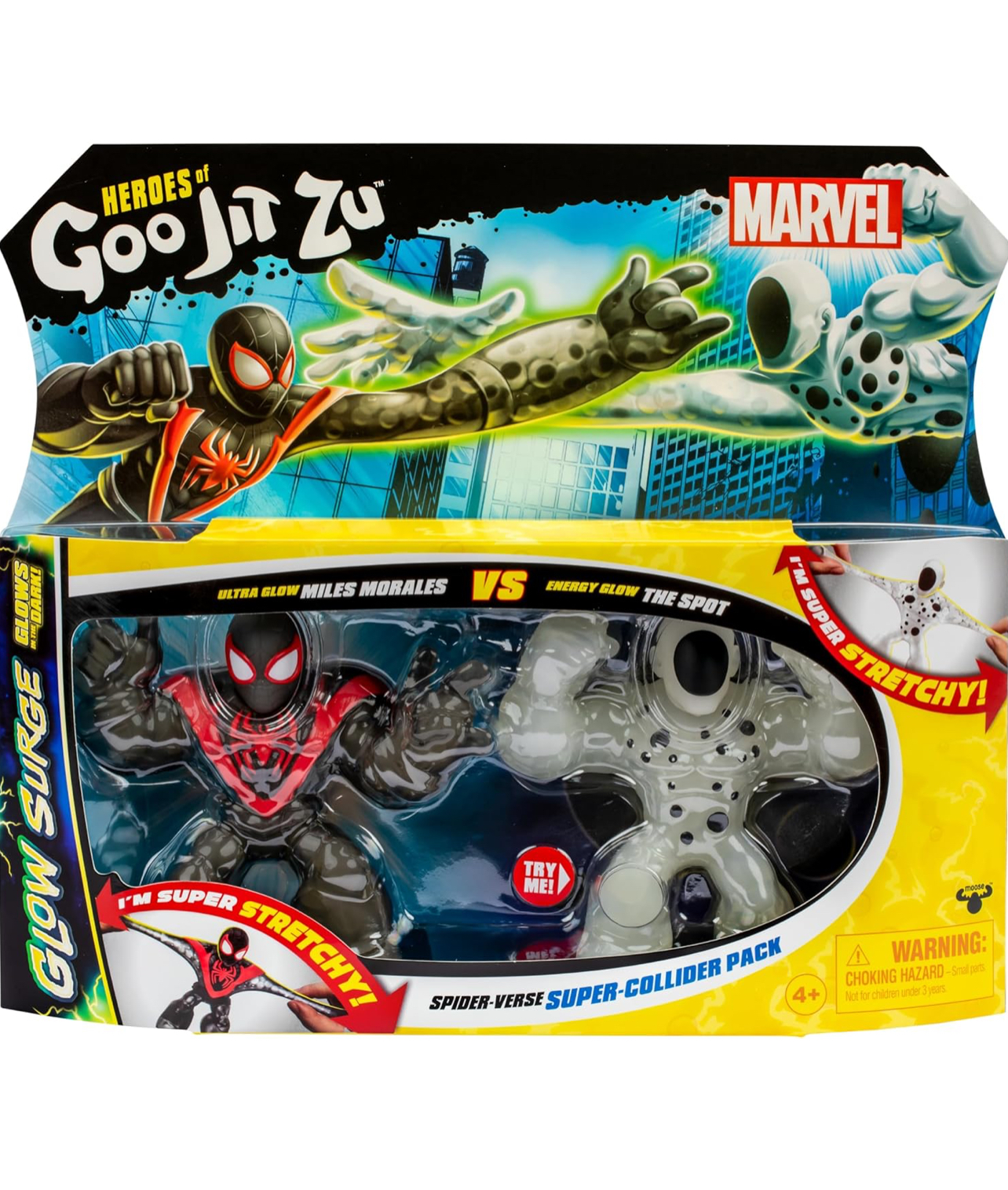 Spidey Miles Morales vs Spot brillan en la oscuridad Pack x2 Héroes de Goo Jit Zu - Imagen 2