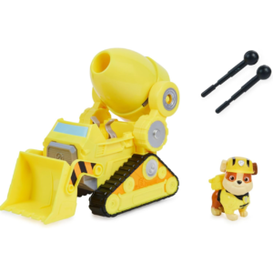 Paw Patrol Rubble con camión de construcción Deluxe y lanzador