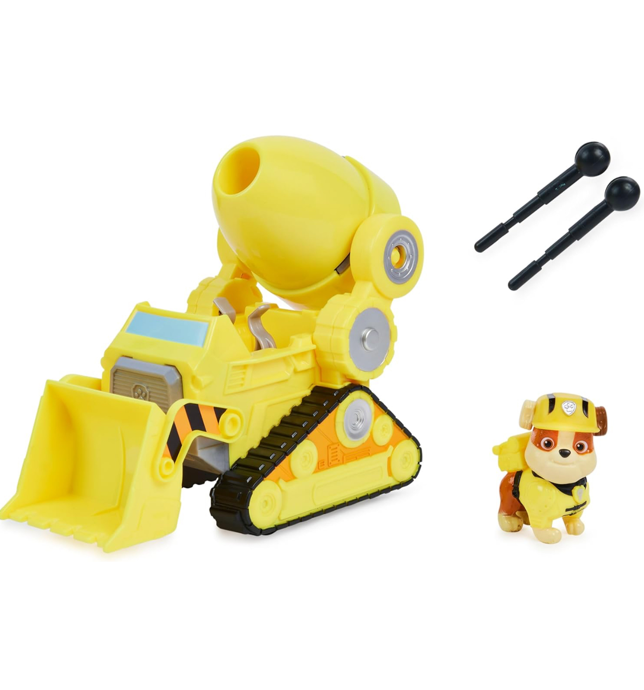 Paw Patrol Rubble con camión de construcción Deluxe y lanzador