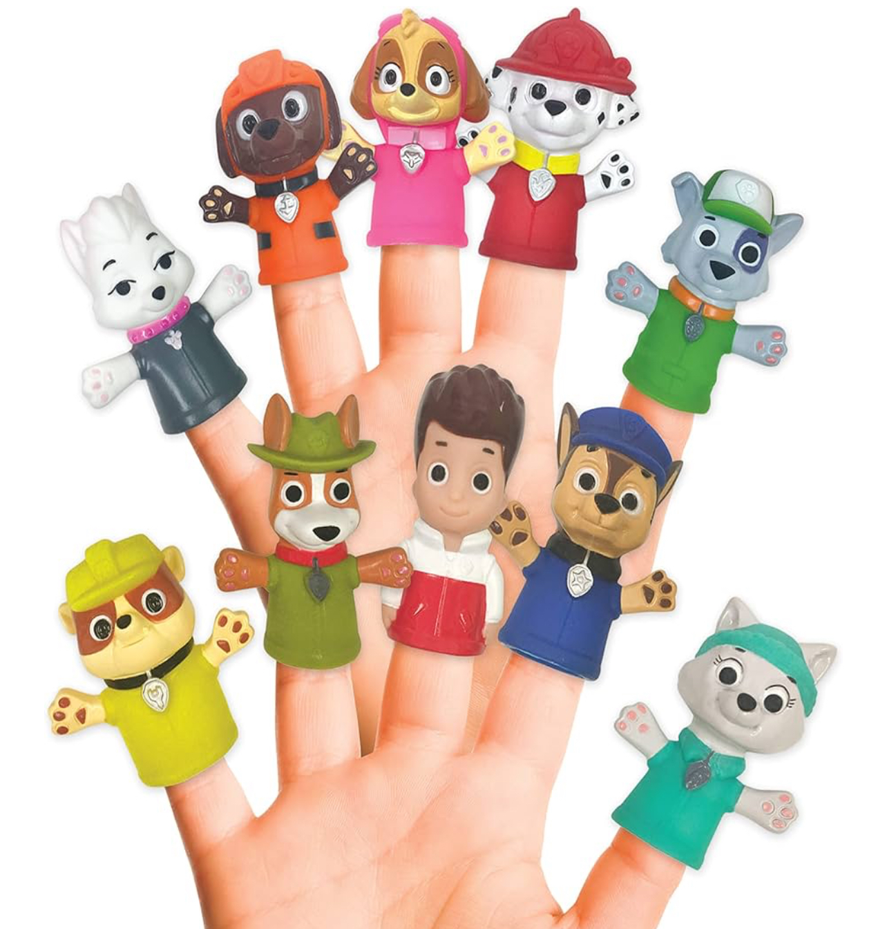 Paw Patrol x10 marionetas plásticas para dedos