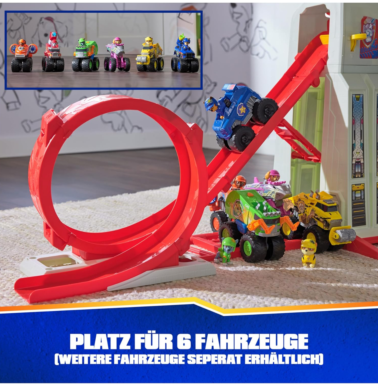 Paw Patrol Torre grande Super loop 100cm de luces, sonidos y lanzador - Imagen 4
