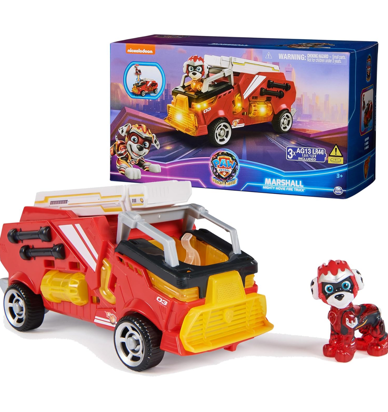 Paw Patrol Marshall y carro de bomberos con luz y sonidos