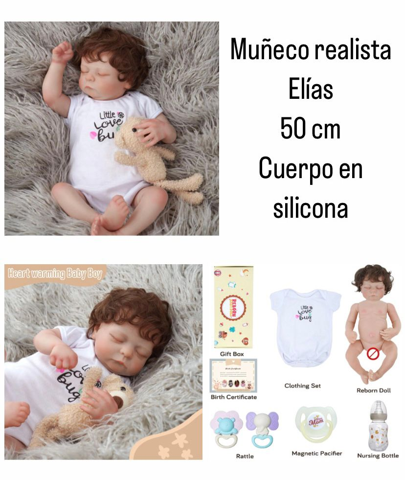 Elías bebé reborn realista 46cm - Imagen 2