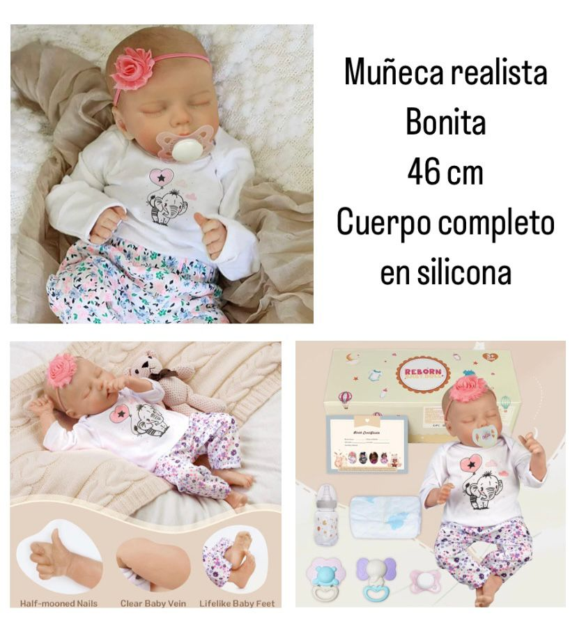 Bonita bebé reborn realista 46cm - Imagen 2