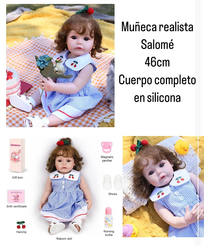 Salomé bebé reborn realista 46cm - Imagen 2