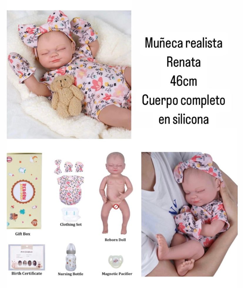 Renata bebé reborn realista 46cm - Imagen 2