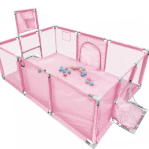 Corral rosado para bebés con 30 pelotas