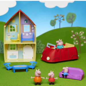 Juego de casa, carro y familia Peppa Pig