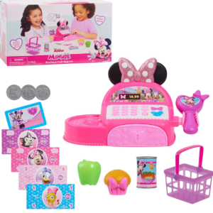 Caja registradora Minnie Mouse con sonidos y accesorios