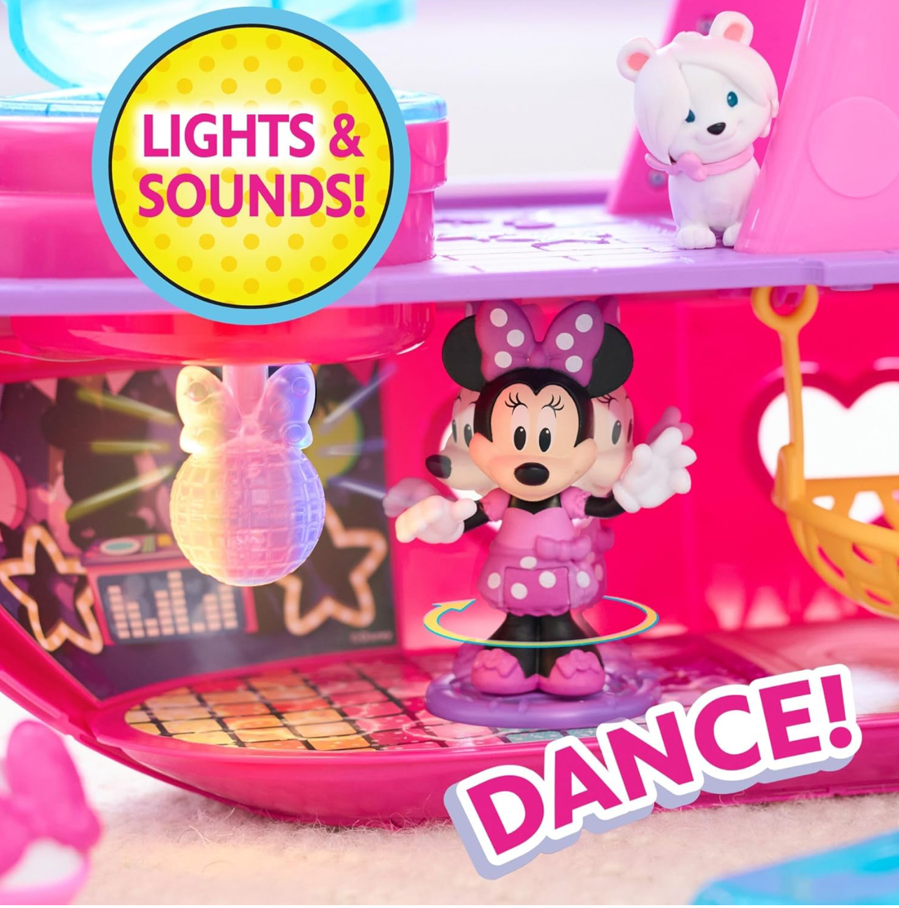 Barco crucero Minnie Mouse con luces, sonidos, cambio de color y 2 figuras exclusivas - Imagen 3