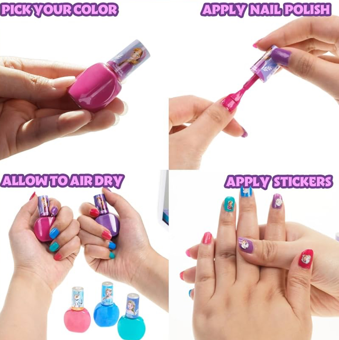 Set de maquillaje labiales y esmaltes Moana no tóxico e hipoalergénico - Imagen 2