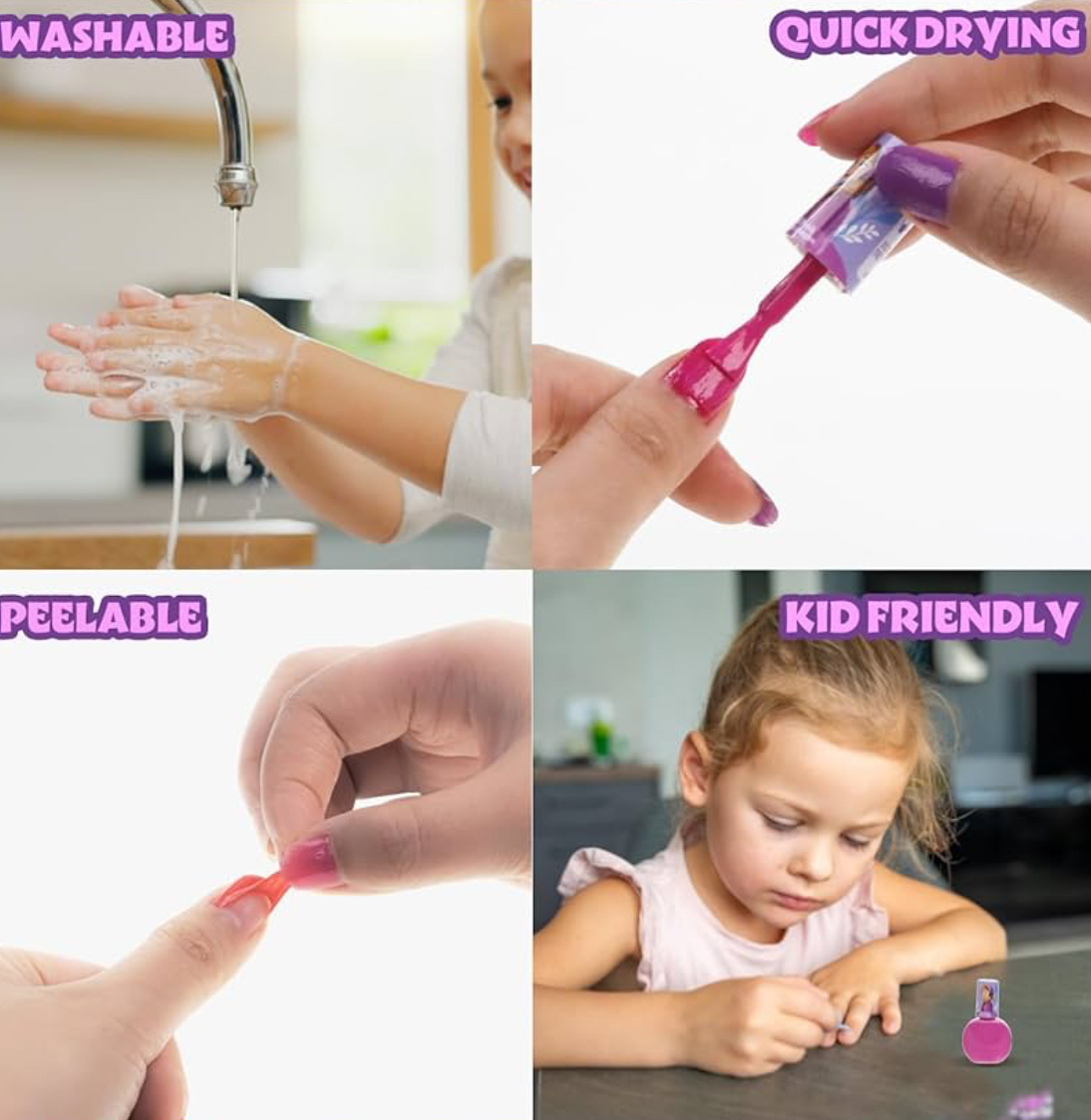 Set de maquillaje labiales y esmaltes Moana no tóxico e hipoalergénico - Imagen 3